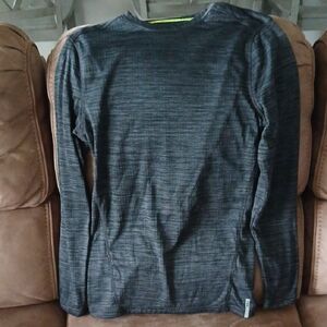 Mens Medium RBX X-TRAIN Long Sleeve Lined Compression Shirt Charcoal EUC